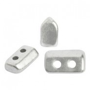 Cuentas de vidrio Piros® by Puca® - Silver allu mat 00030/01700